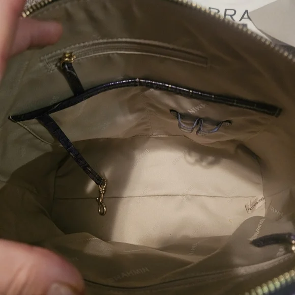 BRAHMIN- Duxbury Satchel Autumn Solid Mini Melbourne- Genuine Leather - Picture 10 of 13